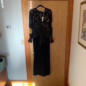Diane Von Furstenberg Sophie Dot Jumpsuit Size 12 NWT!!!